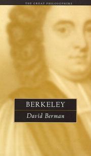 Cover of: Berkeley: The Great Philosophers (The Great Philosophers Series) (Great Philosophers (Routledge (Firm)))