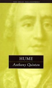 Cover of: Hume: The Great Philosophers (The Great Philosophers Series) (Great Philosophers (Routledge (Firm)))