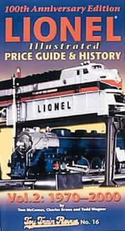 Cover of: Lionel Price & Rarity Guide: 1970-2000, 2000 Edition