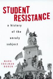 Cover of: Student Resistance by Mark Edel Boren