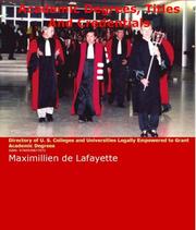 Cover of: Academic Degrees, Titles And Credentials