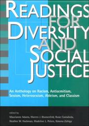 Cover of: Readings for diversity and social justice by edited by Maurianne Adams ... [et al.].