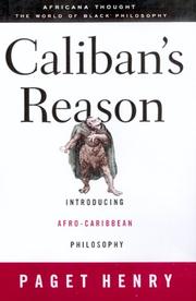 Cover of: Caliban's Reason by Paget Henry