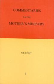 Cover of: Commentaries on the Mother's Min Vol. I