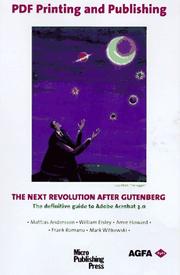 Cover of: Pdf Printing and Publishing: The Next Revolution After Gutenberg