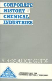 Cover of: Corporate History And the Chemical Industries: A Resource Guide (Bchocno 4) (Bchocno 4)