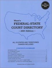 Cover of: Want's Federal-State Court Directory 2001 (Wants Federal-State Court Directory)