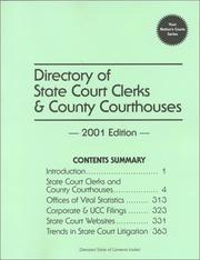 Directory of State Court Clerks and County Courthouses 2007