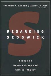 Cover of: Regarding Sedgwick by edited by Stephen M. Barber and David L. Clark.