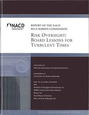 Cover of: Risk Oversight: Board Lessons for Turbulent Times