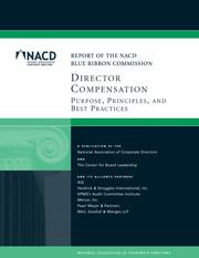 Cover of: Director Compensation by National Association of Corporate Directors, National Association of Corporate Directors