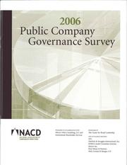 2006 Public Company Governance Survey by National Association of Corporate Directors