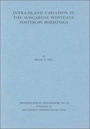 Cover of: Intra-Island Variation in the Mascarene White-Eye Zosterops Borbonica (Ornithological Monographs No. 12)