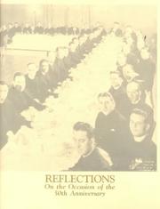 Cover of: Reflections on the Occasion of the 50th Anniversary: Cotober 1988