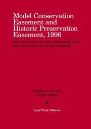 Cover of: Model Conservation Easement and Historic Preservation Easement, 1996