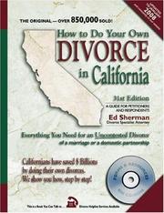 Cover of: How to Do Your Own Divorce in California by Ed Sherman
