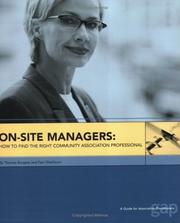 Cover of: On-Site Managers by Thomas Burgess