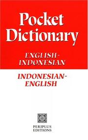 Cover of: Pocket Dictionary: English-Indonesian, Indonesian-English