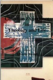 Cover of: Christian Experience in Theology and Life