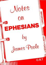 Cover of: Notes on Ephesians