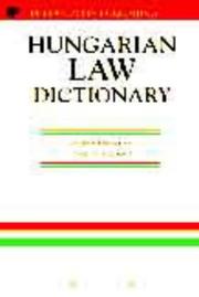 Hungarian Law Dictionary by Peter Collins Publishing