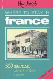 Cover of: Meg Jump's Where to Stay in France