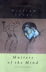 Cover of: Matters of the Mind by Lyons, William E.