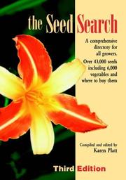 Cover of: The Seed Search by Karen Platt