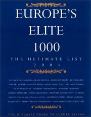 Cover of: Europe's Elite 1000  by Cadogan Publications, Cadogan Publications