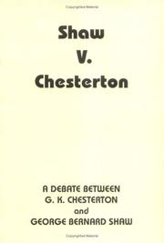 Cover of: Shaw V. Chesterton by George Bernard Shaw, Gilbert Keith Chesterton