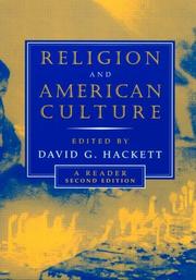 Cover of: Religion and American Culture by David Hackett