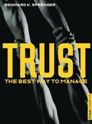 Cover of: Trust by Reinhard K. Sprenger