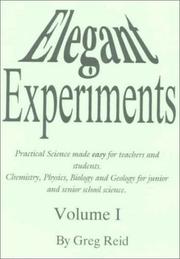 Cover of: Elegant Experiments, Volume 1