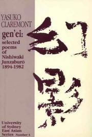 Cover of: Gen'Ei: Selected Poems of Nishiwaki Junzaburo, 1894-1982 (University of Sydney East Asian Series, No 4)