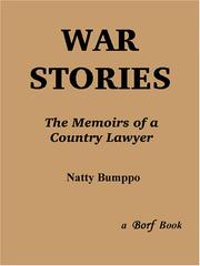 Cover of: War Stories: The Memoirs of a Country Lawyer