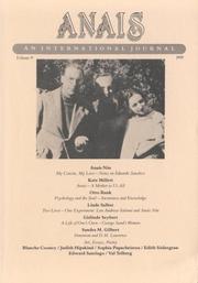Cover of: Anais An International Journal: Vol. 9, 1991
