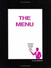 Cover of: The Menu by Jack Bernstein