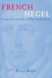 Cover of: French Hegel: from surrealism to postmodernism