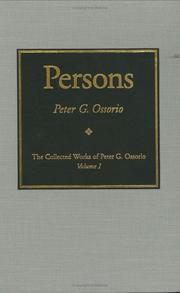 The collected works of Peter G. Ossorio by Peter G. Ossorio, Peter G. Ossorio