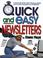 Cover of: Quick and Easy Newsletters 