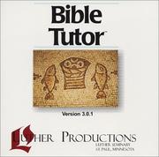 Cover of: The Bible Tutor