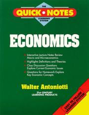 Cover of: Economics (Quick Notes Learning System)