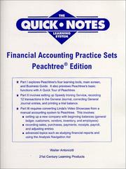 Cover of: Financial Accounting Practice Sets, Peachtree Edition