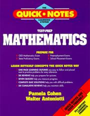 Cover of: Test-Prep Mathematics (The Quick Notes Learning System)