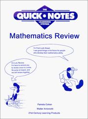 Front cover of Mathematics Review (The Quick Notes Learning System) by Pamela Cohen