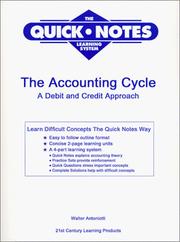 Cover of: The Accounting Cycle: A Debit and Credit Approach (The Quick Notes Learning System)