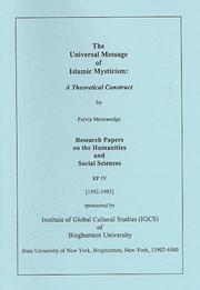 Cover of: The Universal Message of Islamic Mysticism: A Theoretical Construct