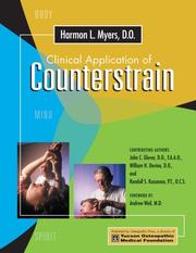 Clinical application of counterstrain by Harmon L. Myers, D.O.