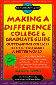 Cover of: Making a Difference College & Graduate Guide by Miriam Weinstein