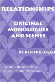Cover of: Relationships: Original Monologues and Sceres